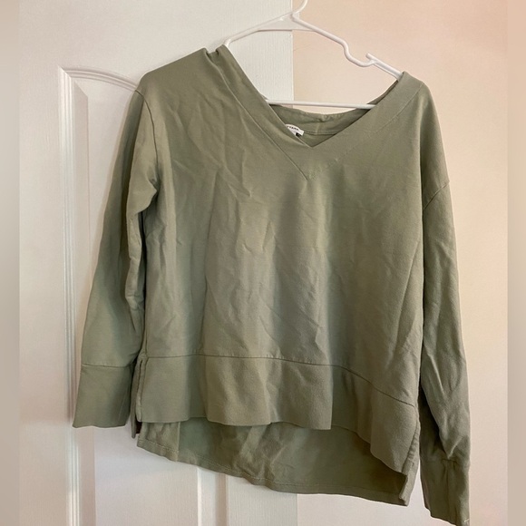 Cuyana / French Terry b neck Pleat-Back Sweatshirt medium M - Picture 7 of 7